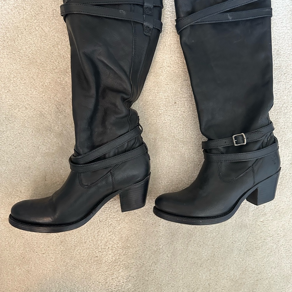 Frey Jane Strappy Black Boot